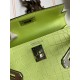 Hermes Kelly Mini II Sellier Handmade Bag In Jaune Bourgeon Matte Alligator Leather