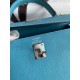 Hermes Kelly Sellier 25 Handmade Bag In Blue du Nord Epsom Calfskin