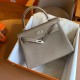 Hermes Kelly Retourne 28 Handmade Bag In Taupe Togo Leather