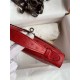 Hermes Kelly Pochette Handmade Bag In Red Ostrich Leather