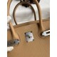 Hermes Birkin 30 Retourne Handmade Bag In Chai Clemence Leather