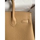 Hermes Birkin 30 Retourne Handmade Bag In Chai Clemence Leather