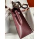 Hermes Kelly Sellier 35 Handmade Bag In Bordeaux Box Calfskin