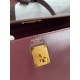 Hermes Kelly Sellier 35 Handmade Bag In Bordeaux Box Calfskin