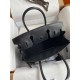 Hermes Birkin 30 Retourne Handmade Bag In Black Box Calfskin