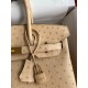 Hermes Birkin 30 Retourne Handmade Bag In Chai Ostrich Leather