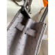 Hermes Birkin 30 Retourne Handmade Bag In Gris Agate Ostrich Leather