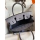 Hermes Birkin 30 Retourne Handmade Bag In Gris Agate Ostrich Leather