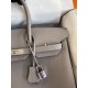 Hermes Birkin 35 Retourne Handmade Bag In Gris Asphalt Clemence Leather