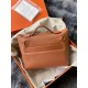 Hermes 24/24 Mini 21 Touch Bag in Gold Evercolor and Ostrich Leather