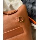 Hermes 24/24 Mini 21 Touch Bag in Gold Evercolor and Ostrich Leather