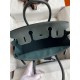 Hermes Birkin 30 Retourne Handmade Bag In Vert Cypres Chevre Mysore Leather