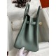 Hermes Birkin 30 Retourne Handmade Bag In Vert Amande Clemence Leather