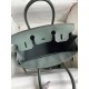 Hermes Birkin 30 Retourne Handmade Bag In Vert Amande Clemence Leather