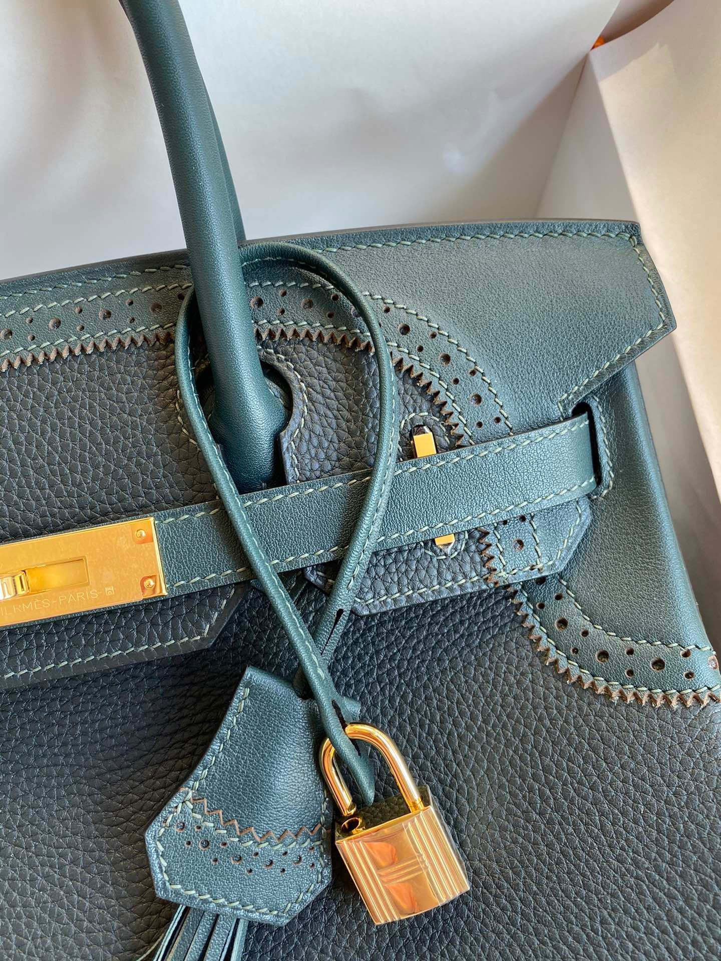 Hermes Ghillies Birkin 30cm Limited-edition Bag In Black Calfskin