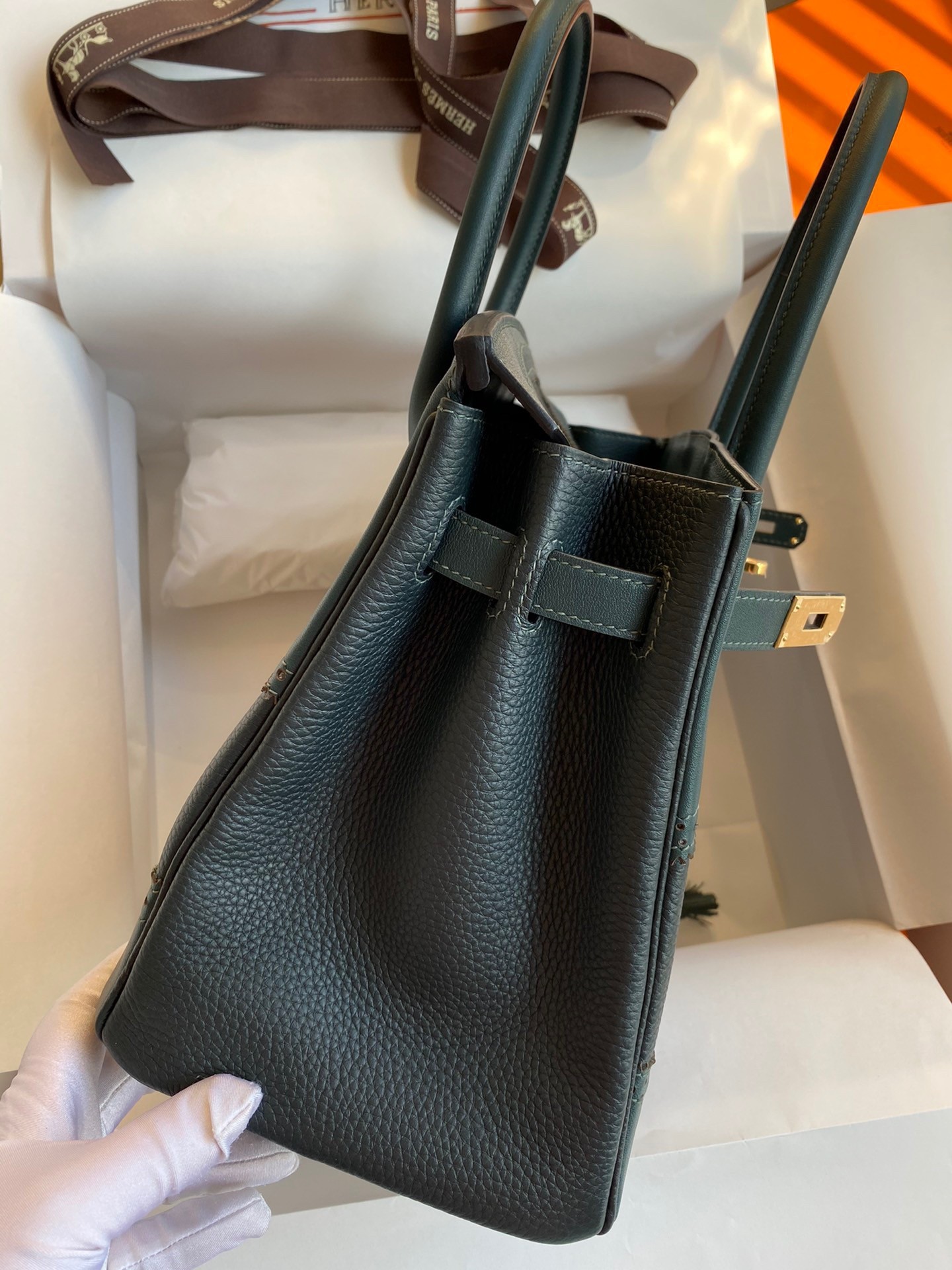 Hermes Ghillies Birkin 30cm Limited-edition Bag In Black Calfskin