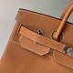 Hermes HAC Birkin 40 Handmade Bag in Gold Clemence Leather