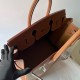 Hermes HAC Birkin 40 Handmade Bag in Gold Clemence Leather