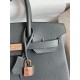 Hermes Birkin 30 Retourne Handmade Bag In Ardoise Clemence Leather