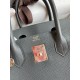 Hermes Birkin 30 Retourne Handmade Bag In Ardoise Clemence Leather