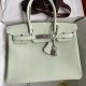 Hermes Birkin 30 Retourne Handmade Bag In Vert Fizz Epsom Calfskin