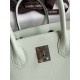 Hermes Birkin 30 Retourne Handmade Bag In Vert Fizz Epsom Calfskin