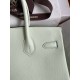 Hermes Birkin 30 Retourne Handmade Bag In Vert Fizz Epsom Calfskin