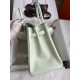 Hermes Birkin 30 Retourne Handmade Bag In Vert Fizz Epsom Calfskin