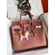 Hermes Birkin 30 Retourne Handmade Bag In Terre Cuite Ostrich Leather