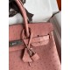 Hermes Birkin 30 Retourne Handmade Bag In Terre Cuite Ostrich Leather