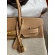 Hermes Birkin 30 Handmade Bag In Toile & Chai Epsom Leather