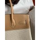 Hermes Birkin 30 Handmade Bag In Toile & Chai Epsom Leather