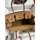 Hermes Birkin 30 Handmade Bag In Toile & Chai Epsom Leather