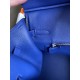 Hermes Birkin 35 Retourne Handmade Bag In Blue Electric Clemence Leather