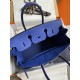 Hermes Birkin 35 Retourne Handmade Bag In Blue Electric Clemence Leather