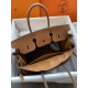 Hermes Birkin 35 Retourne Handmade Bag In Gold Clemence Leather