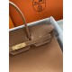 Hermes Birkin 35 Retourne Handmade Bag In Gold Clemence Leather