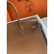 Hermes Birkin 35 Retourne Handmade Bag In Gold Clemence Leather