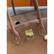 Hermes Birkin 35 Retourne Handmade Bag In Gold Clemence Leather