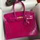 Hermes Birkin 35 Retourne Handmade Bag In Etain Epsom Calfskin