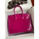 Hermes Birkin 35 Retourne Handmade Bag In Etain Epsom Calfskin