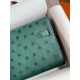 Hermes Kelly Classique To Go Wallet in Malachite Ostrich Leather