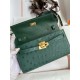 Hermes Kelly Classique To Go Wallet in Malachite Ostrich Leather