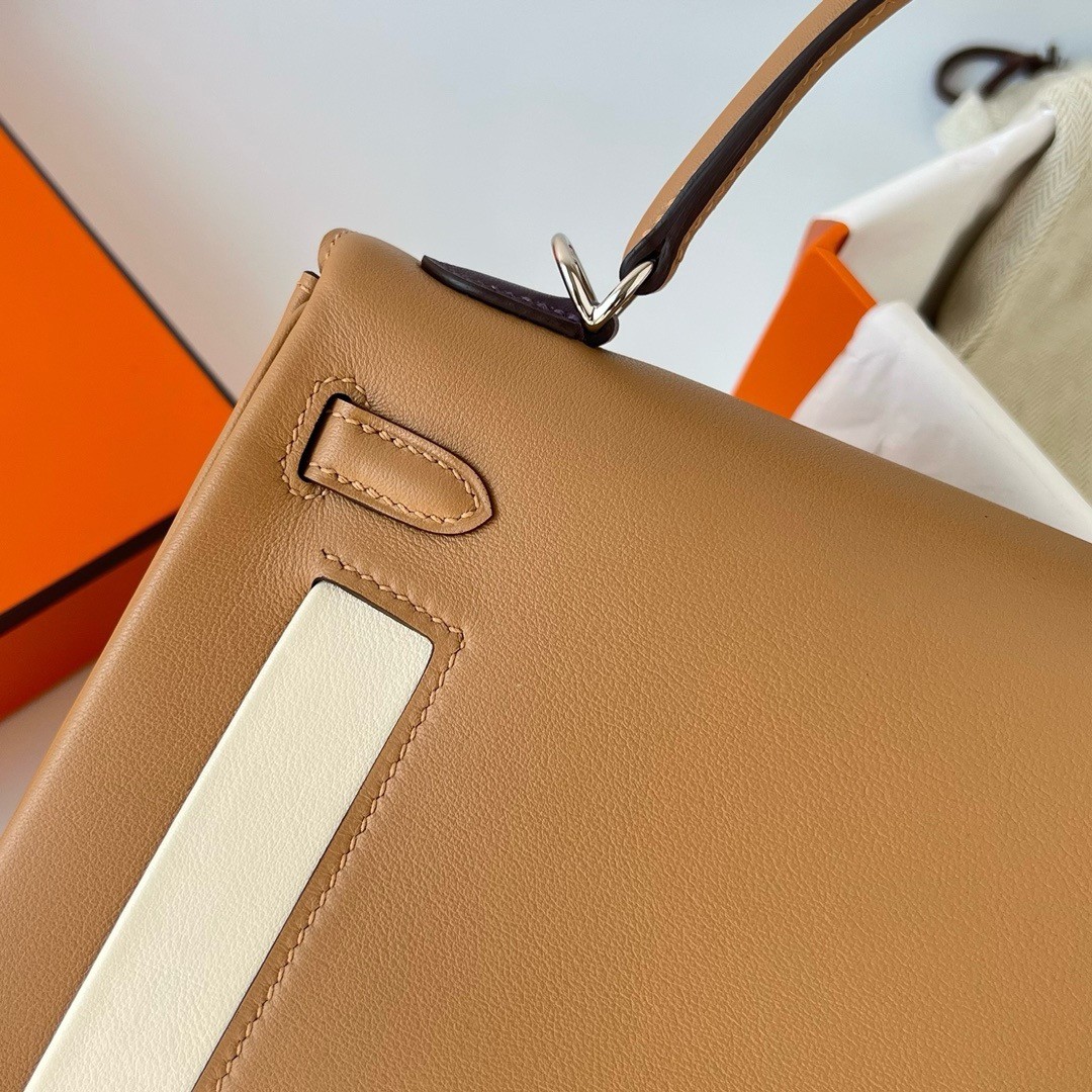 Hermes Kelly Colormatic 25 Handmade Bag in Chai Swifit Leather