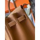 Hermes Birkin 30 Retourne Handmade Bag in Gold Togo Leather