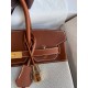 Hermes Birkin 30 Handmade Bag In Toile & Gold Swift Leather