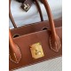 Hermes Birkin 30 Handmade Bag In Toile & Gold Swift Leather