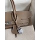 Hermes Birkin 30 Handmade Bag In Toile & Tourterelle Swift Leather