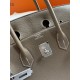 Hermes Birkin 35 Retourne Handmade Bag In Taupe Clemence Leather