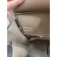 Hermes Birkin 35 Retourne Handmade Bag In Taupe Clemence Leather